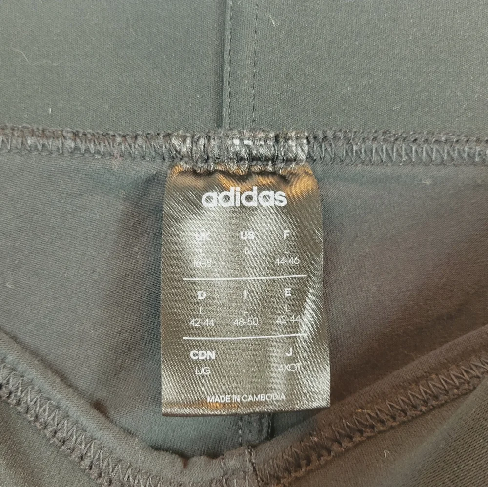 ⭕️SOLD⭕️Adidas Athletic Sport Black Leggings Womens Size Large - Picture 4 of 4